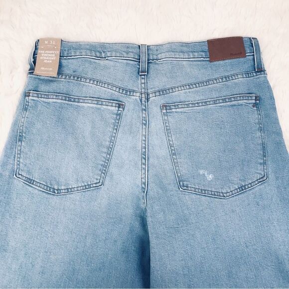 MADEWELL The Perfect Vintage Straight Jean Shorts‎ Midi Bermuda Size 31 New - Picture 9 of 14